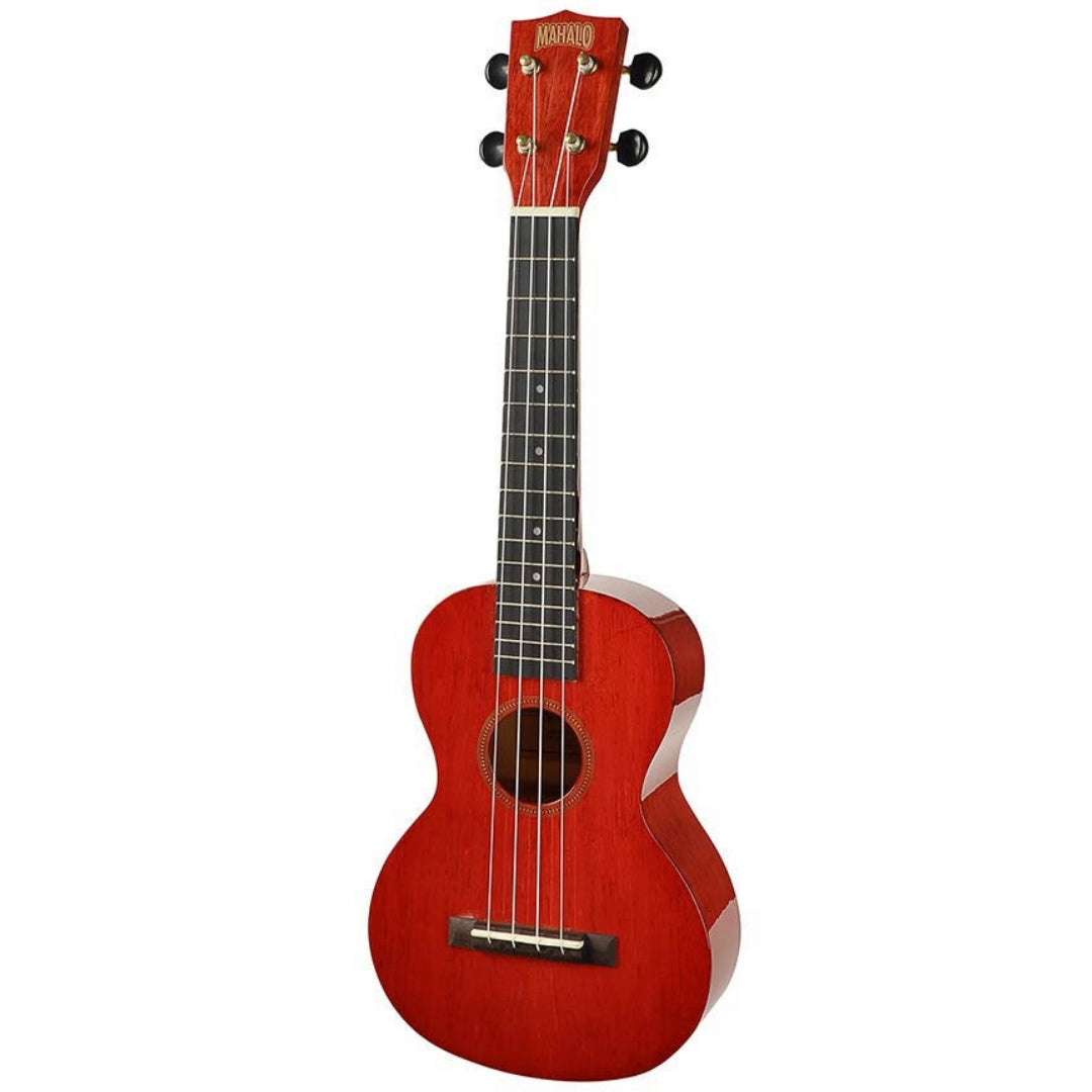 Mahalo MH2LTWR Koncert ukulele szett, tok, Áttetsző vörös