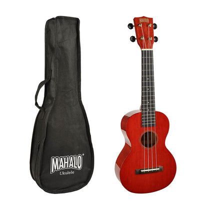 Mahalo MH2TWR Koncert ukulele szett, tok, Piros