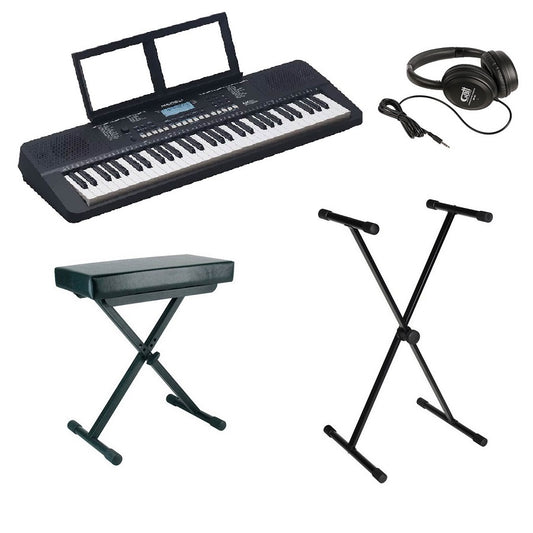 Medeli MK110 orgona szett fejhallgatóval, paddal és állvánnyal, 61 dinamikus billentyű, 500 hangszín, USB MIDI & Audio