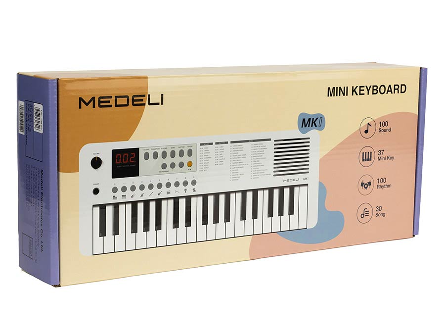 Medeli MK1PK 37 mini billentyű, 100 hangszín, Rózsaszín