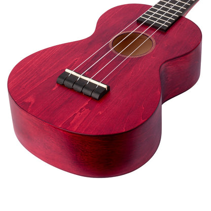 Mahalo ML2CR Koncert ukulele szett, tok, 3 pengető, Cseresznyepiros