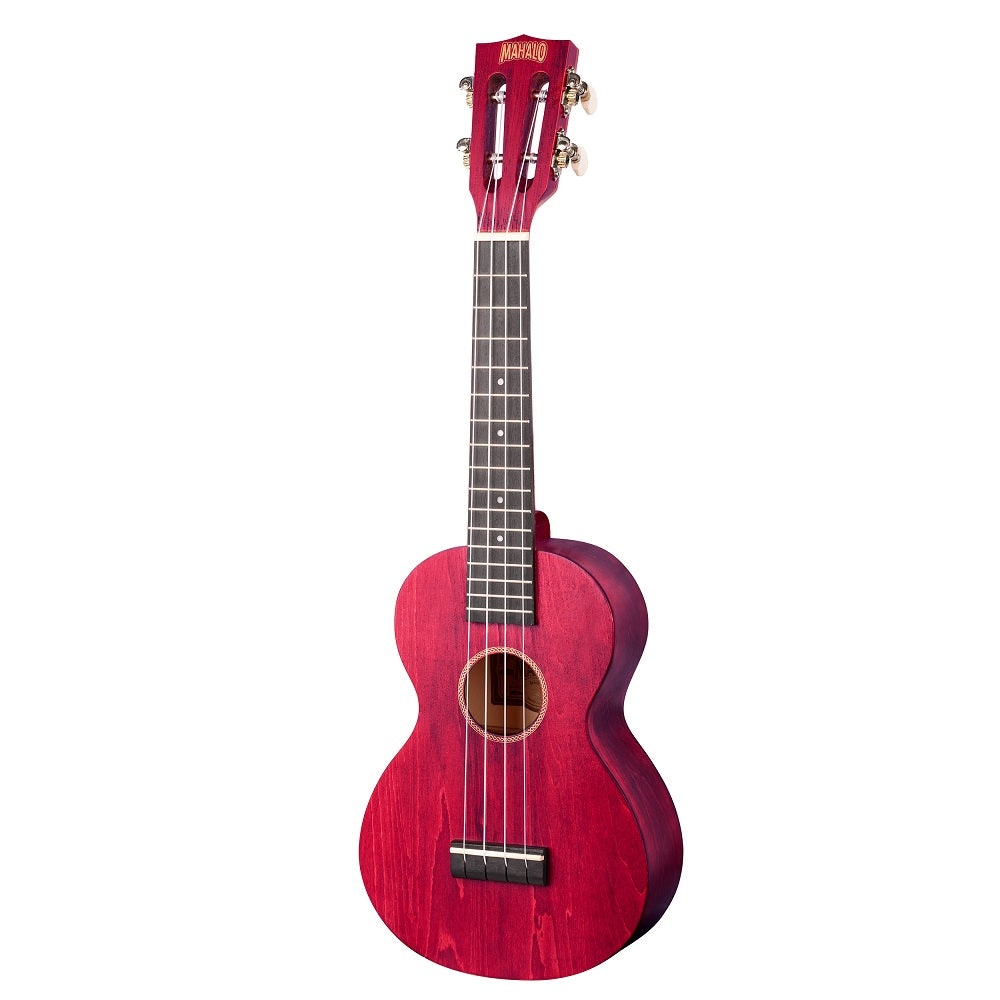 Mahalo ML2CR Koncert ukulele szett, tok, 3 pengető, Cseresznyepiros