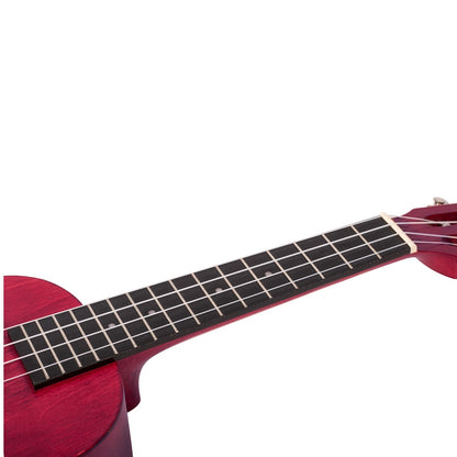 Mahalo ML2CR Koncert ukulele szett, tok, 3 pengető, Cseresznyepiros