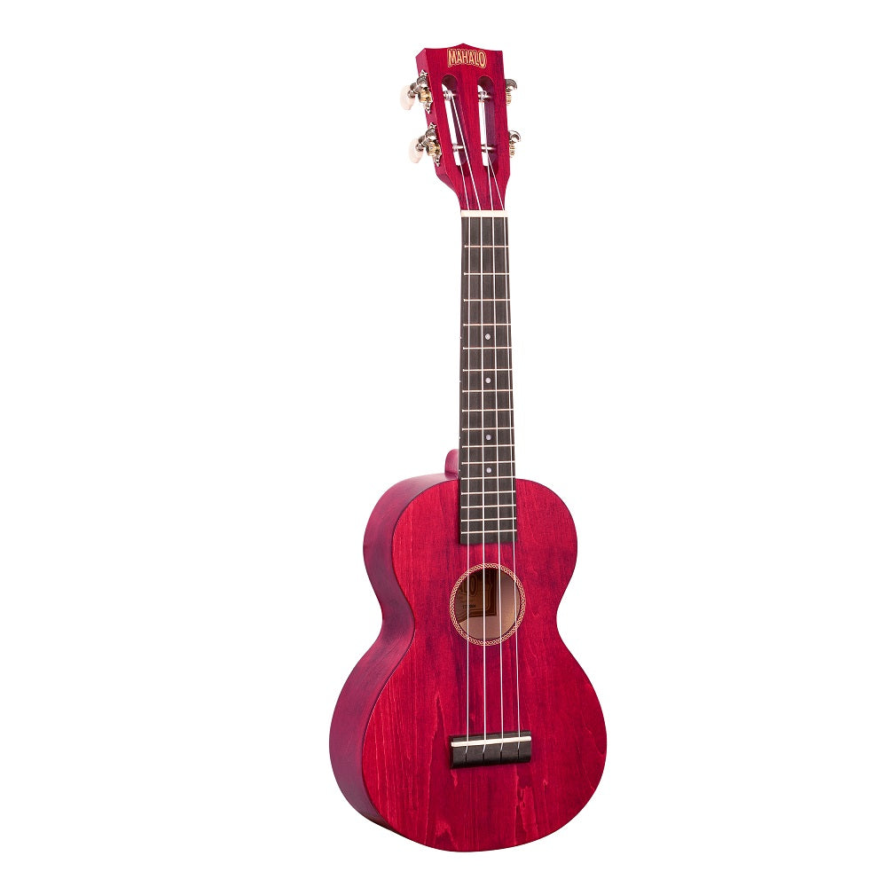 Mahalo ML2CR Koncert ukulele szett, tok, 3 pengető, Cseresznyepiros
