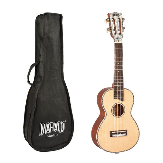 Mahalo MP2 Pearl Series Koncert ukulele szett, tok, Natur