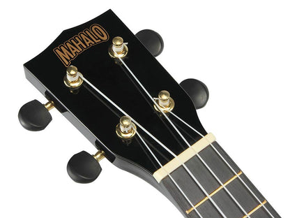 Mahalo MR1BK Szoprán ukulele, fényes fekete, tok mellékelve