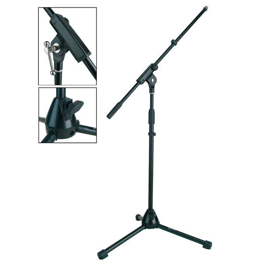 Boston MS1350BK Stage Pro Series mikrofonállvány, teleszkópos gém, Fekete