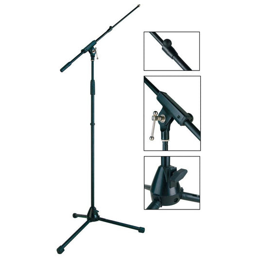 Boston MS1425BK Stage Pro Series mikrofonállvány, teleszkópos gém, Fekete