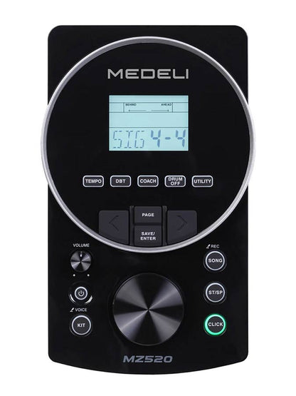 Medeli MZ520 elektronikus dobkészlet, hálóbőrös pergő, 308 hang, 25 dobkészlet, USB-MIDI