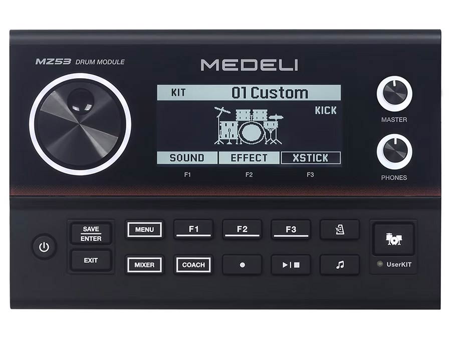 Medeli MZ537 elektronikus dobkészlet, hálóbőrös padok, 459 hang, Bluetooth Audio