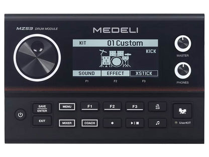 Medeli MZ537 elektronikus dobkészlet, hálóbőrös padok, 459 hang, Bluetooth Audio