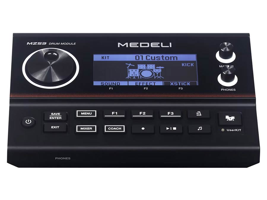 Medeli MZ537 elektronikus dobkészlet, hálóbőrös padok, 459 hang, Bluetooth Audio