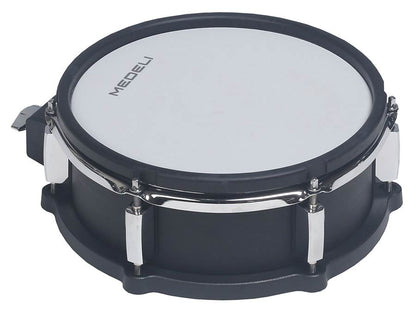 Medeli MZ729 elektronikus dobkészlet, hálóbőrös fa dobtestek, 20" lábdob, 748 hang, Bluetooth, Blackwood