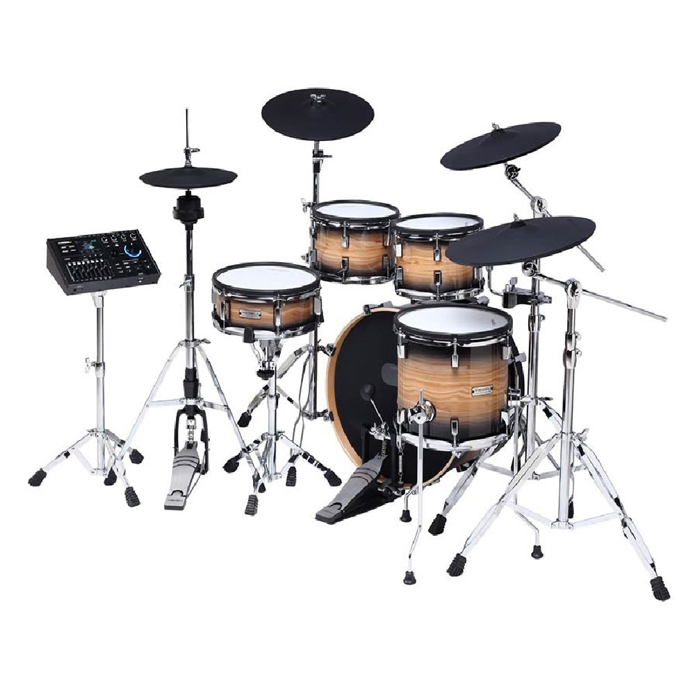 Medeli MZ928 elektronikus dobkészlet, hálóbőrös fadobok, 20" lábdob, 906 hang, Bluetooth