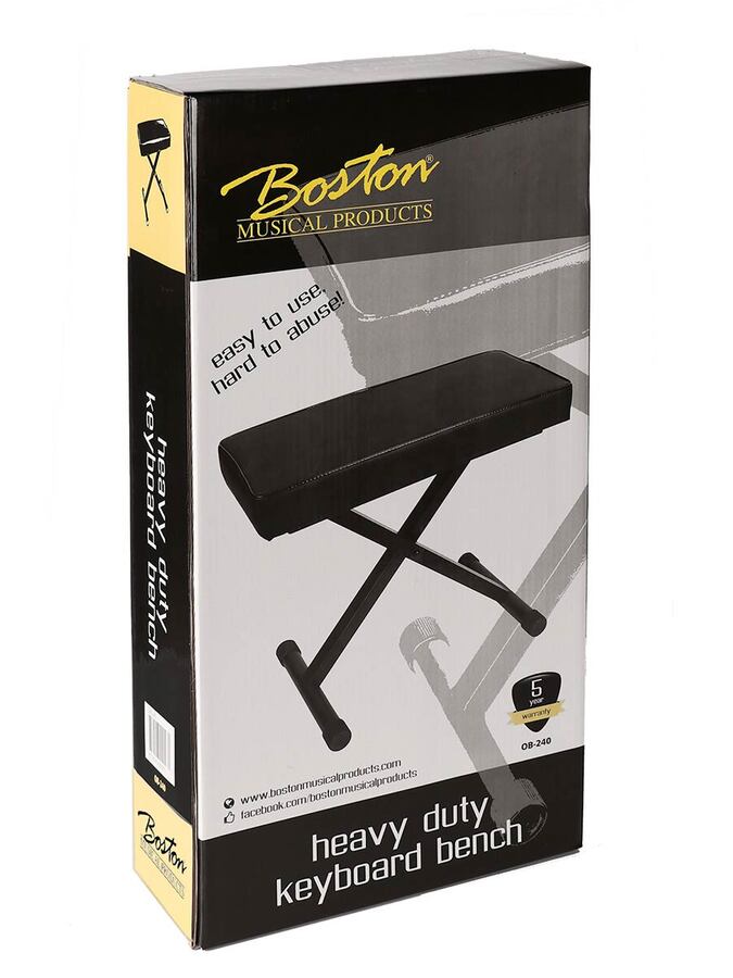 Boston OB240 Professzionális billentyűs szék, Extra Strong, 150 kg, fekete