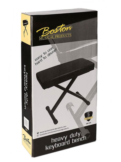 Boston OB240 Professzionális billentyűs szék, Extra Strong, 150 kg, fekete