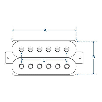 Boston PHB90NZE humbucker elektromos gitár hangszedő, neck, Alnico 5, Zebra