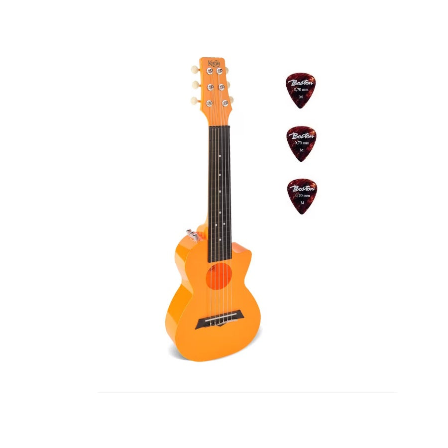 Korala PUG40EOR Elektromos guitalele szett, 3 pengető, Narancssárga