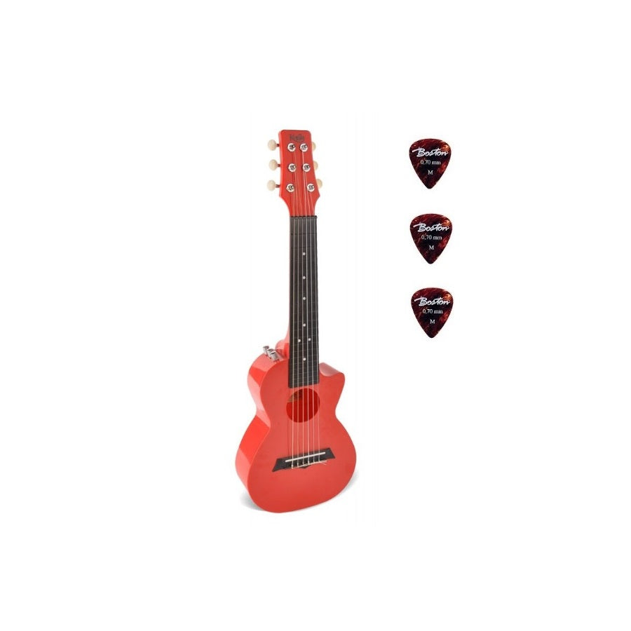 Korala PUG40ERD Elektromos guitalele szett, 3 pengető, Piros