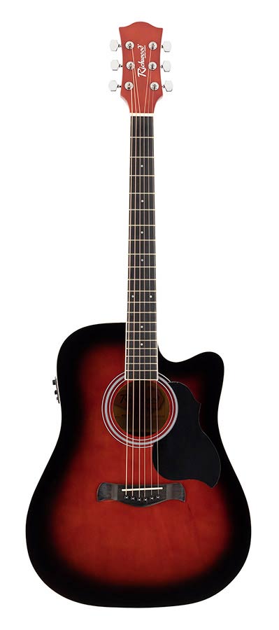 Richwood RD12CERS Artist elektro-akusztikus gitár, piros sunburst