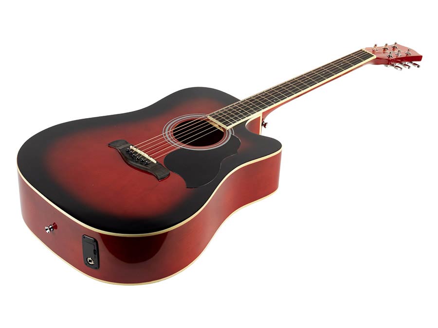 Richwood RD12CERS Artist elektro-akusztikus gitár, piros sunburst