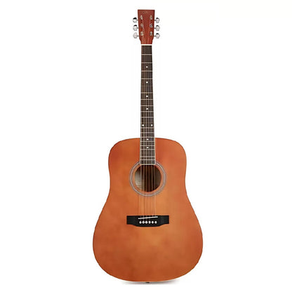 SX SD104GBRBasic2 Akusztikus dreadnought gitár szett, barna fényes