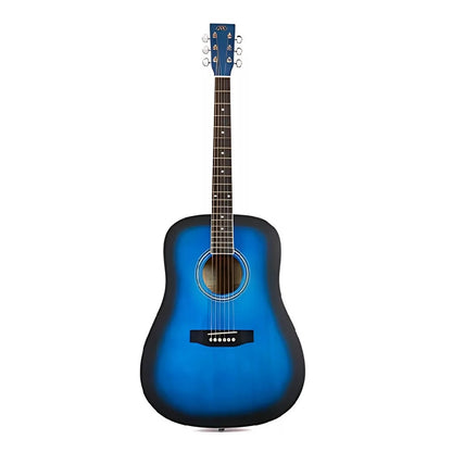 SX SD104GBUS Akusztikus gitár, kék sunburst, fényes
