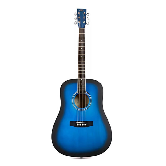 SX SD104GBUS Akusztikus gitár, kék sunburst, fényes