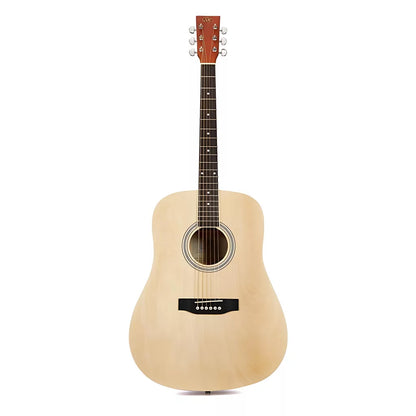 SX SD104 Basic2 Dreadnought akusztikus gitár szett, natúr matt