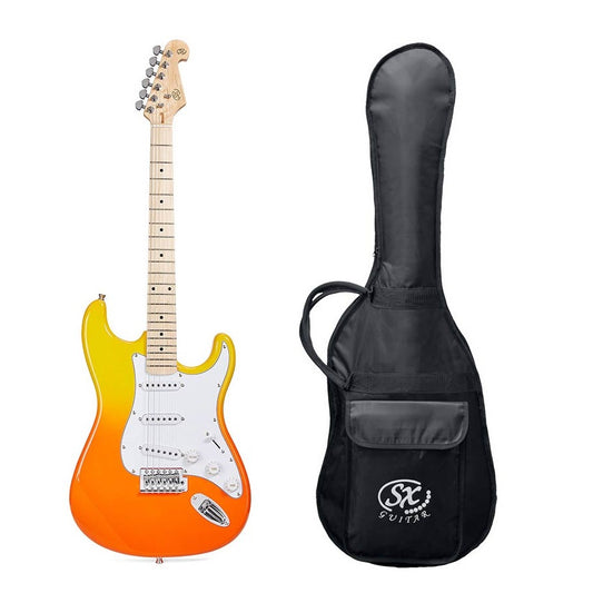 SX SEM1BF Burning Fire elektromos gitár, puhatokkal és kábellel