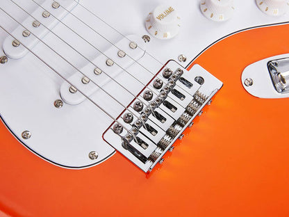 SX SEM1BF Burning Fire elektromos gitár, puhatokkal és kábellel