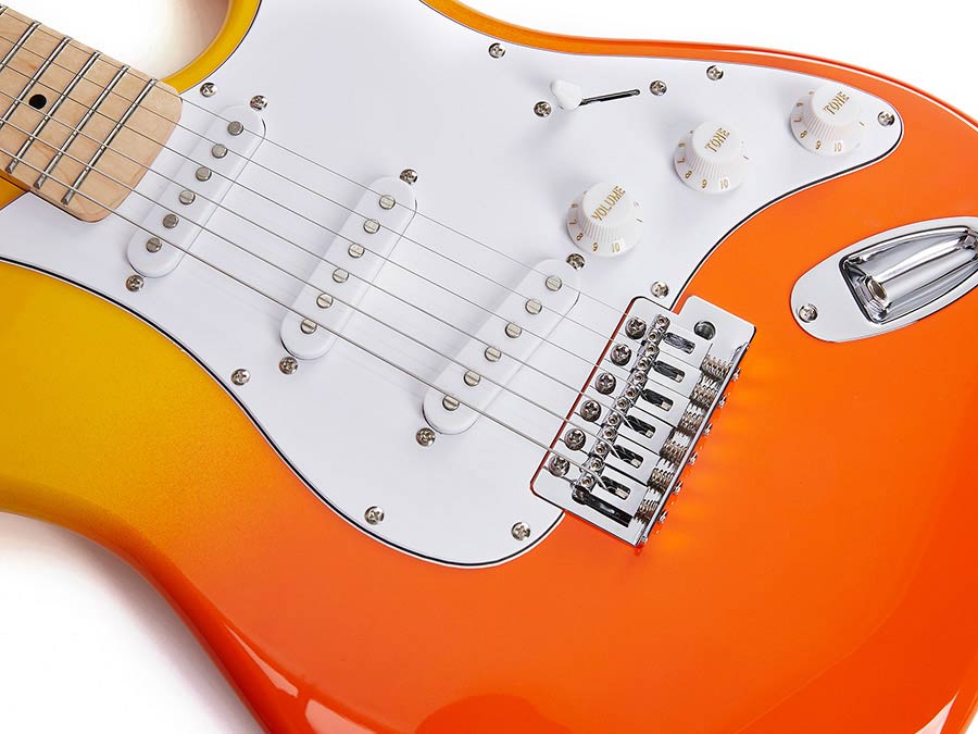 SX SEM1BF Burning Fire elektromos gitár, puhatokkal és kábellel