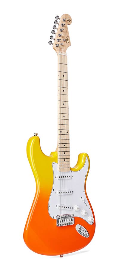SX SEM1BF Burning Fire elektromos gitár, puhatokkal és kábellel