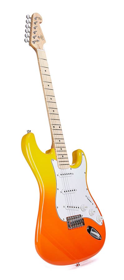 SX SEM1BF Burning Fire elektromos gitár, puhatokkal és kábellel