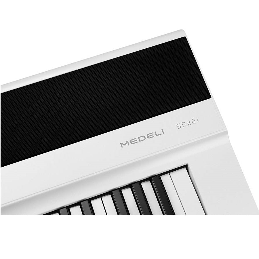 Medeli SP201WH Digitális színpadi zongora, K6S billentyűzet, USB Audio/MIDI, Fehér