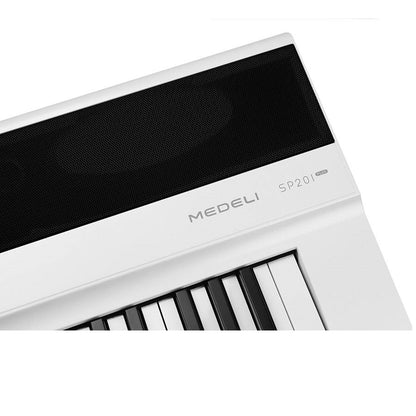 Medeli SP201+WH Digitális színpadi zongora, K6S billentyűzet, Bluetooth, Fehér