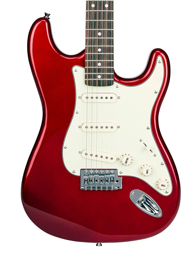 SX SST62CAR 62 Vintage Style elektromos gitár, piros, puhatokkal