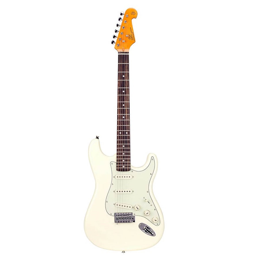 SX SST62VWH 62 Vintage elektromos gitár, fehér, puhatokkal