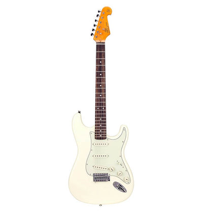 SX SST62VWH 62 Vintage elektromos gitár, fehér, puhatokkal