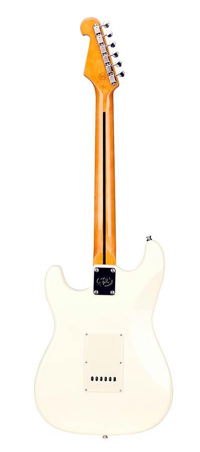 SX SST62VWH 62 Vintage elektromos gitár, fehér, puhatokkal