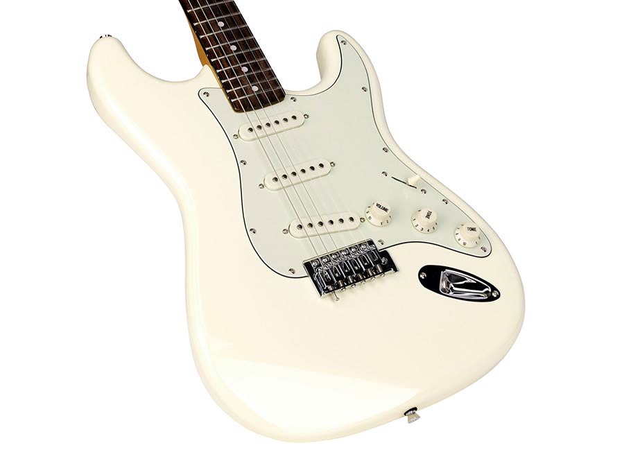 SX SST62VWH 62 Vintage elektromos gitár, fehér, puhatokkal