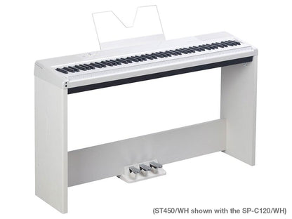 Medeli ST450WH fehér fa zongoraállvány, 3 pedállal, SP-C120 / SP-C220 / SP-A500 modellekhez