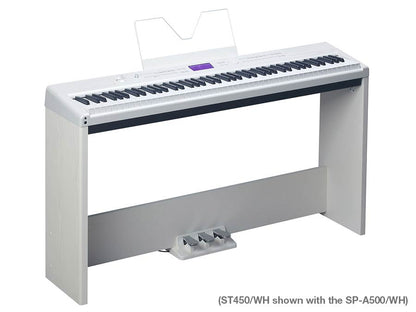 Medeli ST450WH fehér fa zongoraállvány, 3 pedállal, SP-C120 / SP-C220 / SP-A500 modellekhez