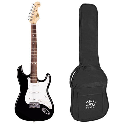SX ED1BK Stratocaster elektromos gitár, fekete
