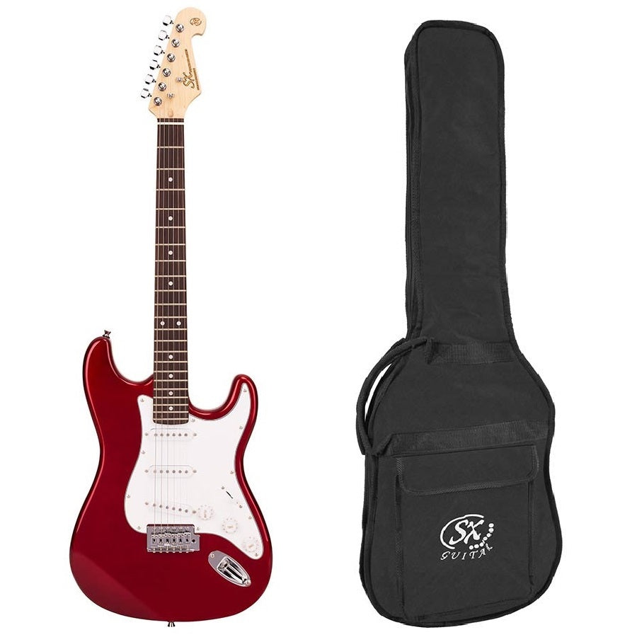 SX ED1CAR Stratocaster elektromos gitár, piros