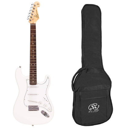 SX ED1WT Stratocaster elektromos gitár, fehér