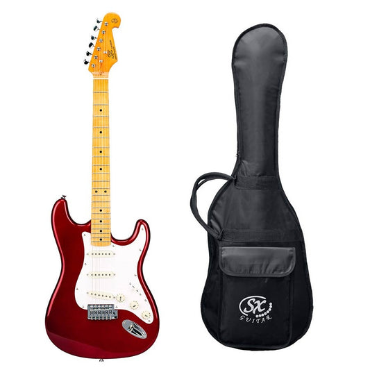 SX SST57CAR Retro elektromos gitár, piros