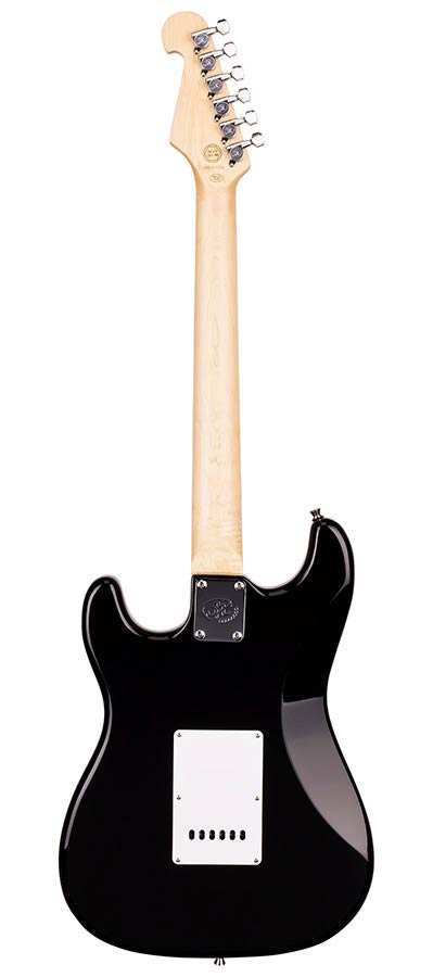SX ED1BK Stratocaster elektromos gitár, fekete