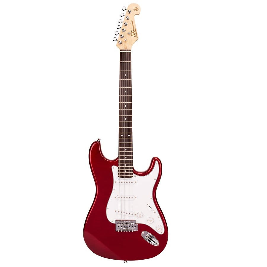 SX ED1CAR Stratocaster elektromos gitár, piros