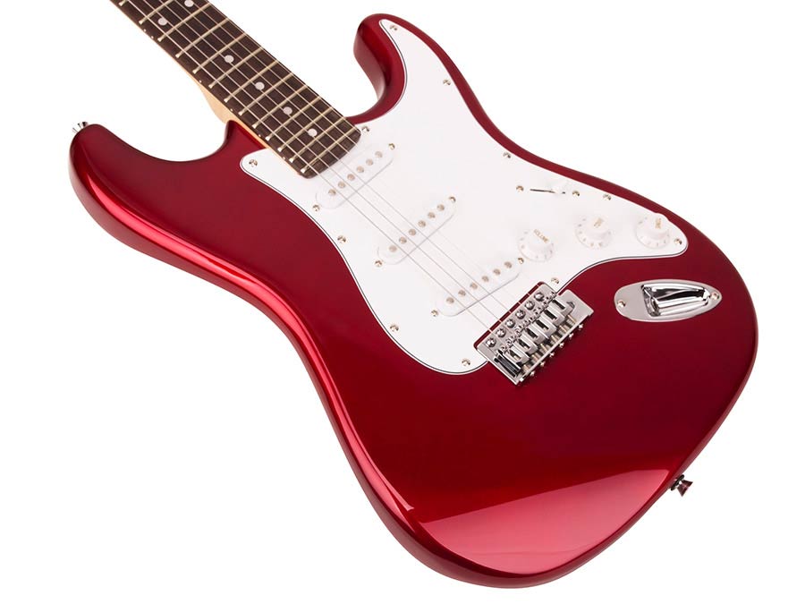 SX ED1CAR Stratocaster elektromos gitár, piros